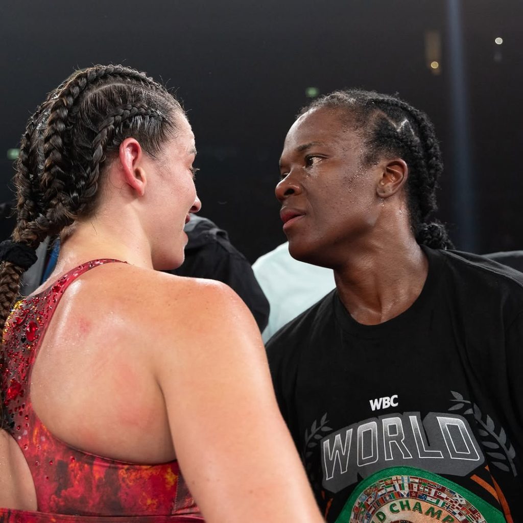Tiara Brown y Skye Nicolson, tras su combate.
