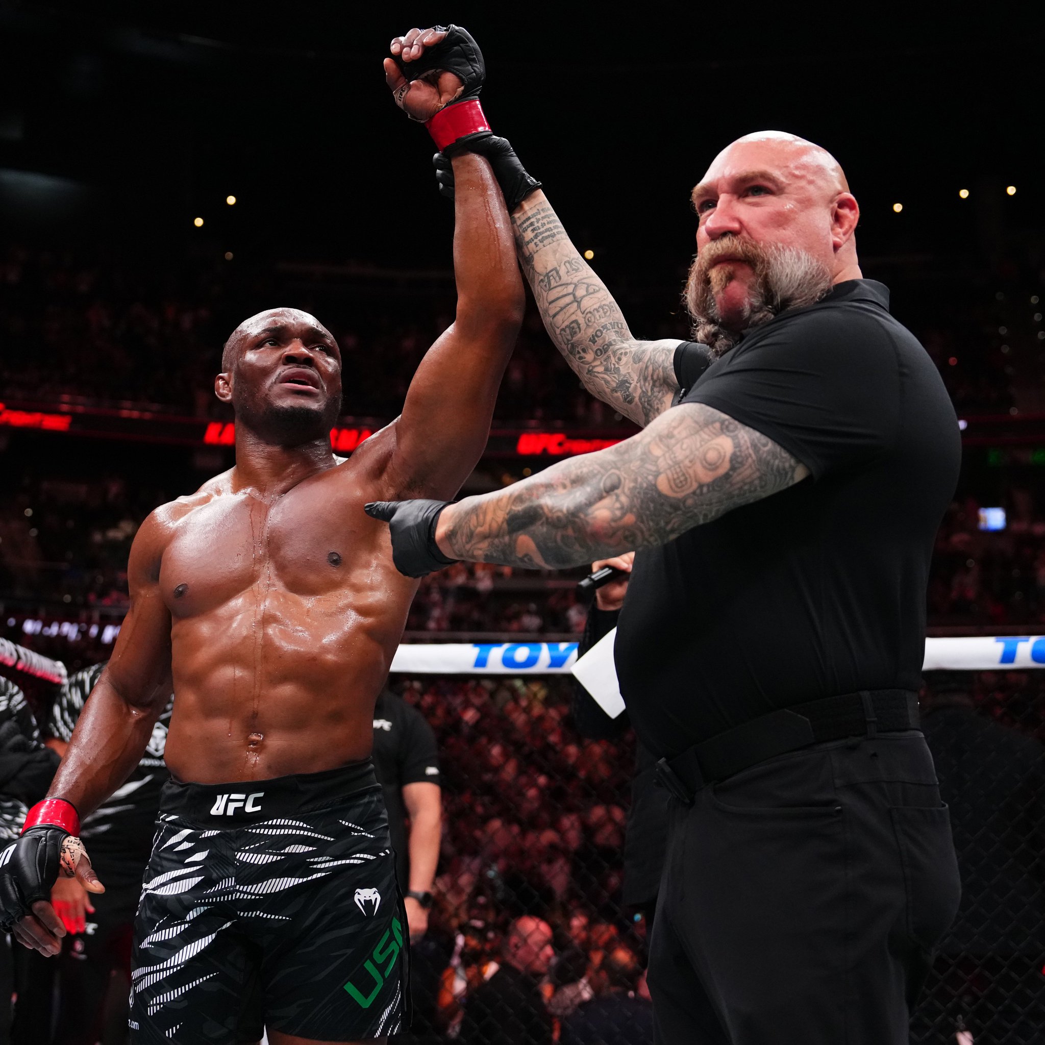 Kamaru Usman en el UFC Atlanta.