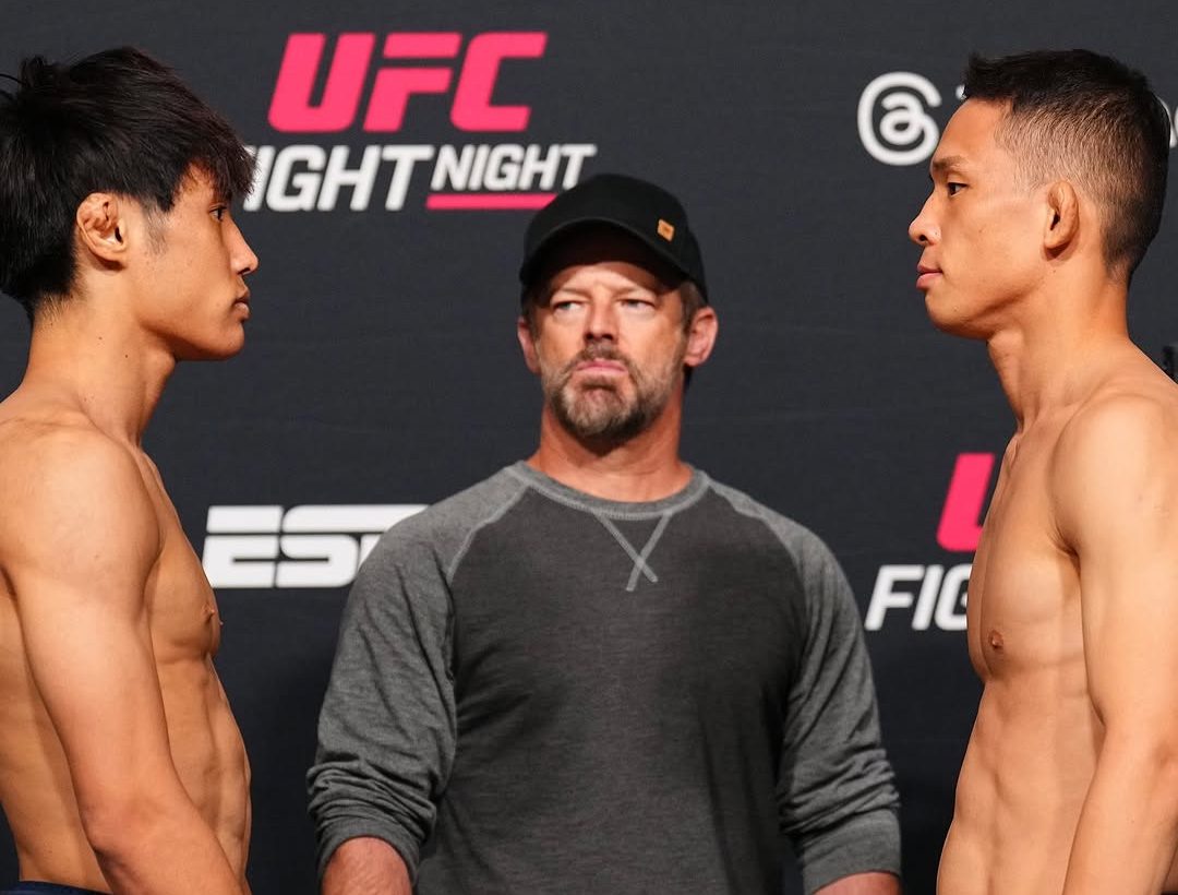 Tatsuro Taira y HyunSung Park, cara a cara antes del UFC Vegas 108.