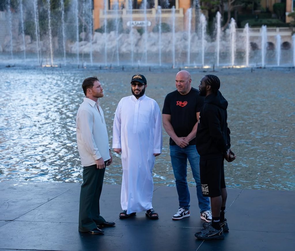Canelo Álvarez, turki alalshikh, Dana White y Terence Crawford